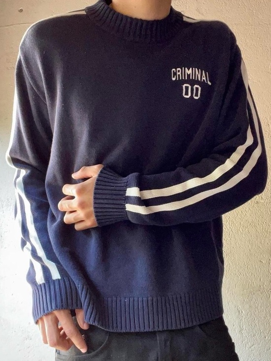 Criminal Damage Other - Criminal 00 Striped Heavy Knit Sweater